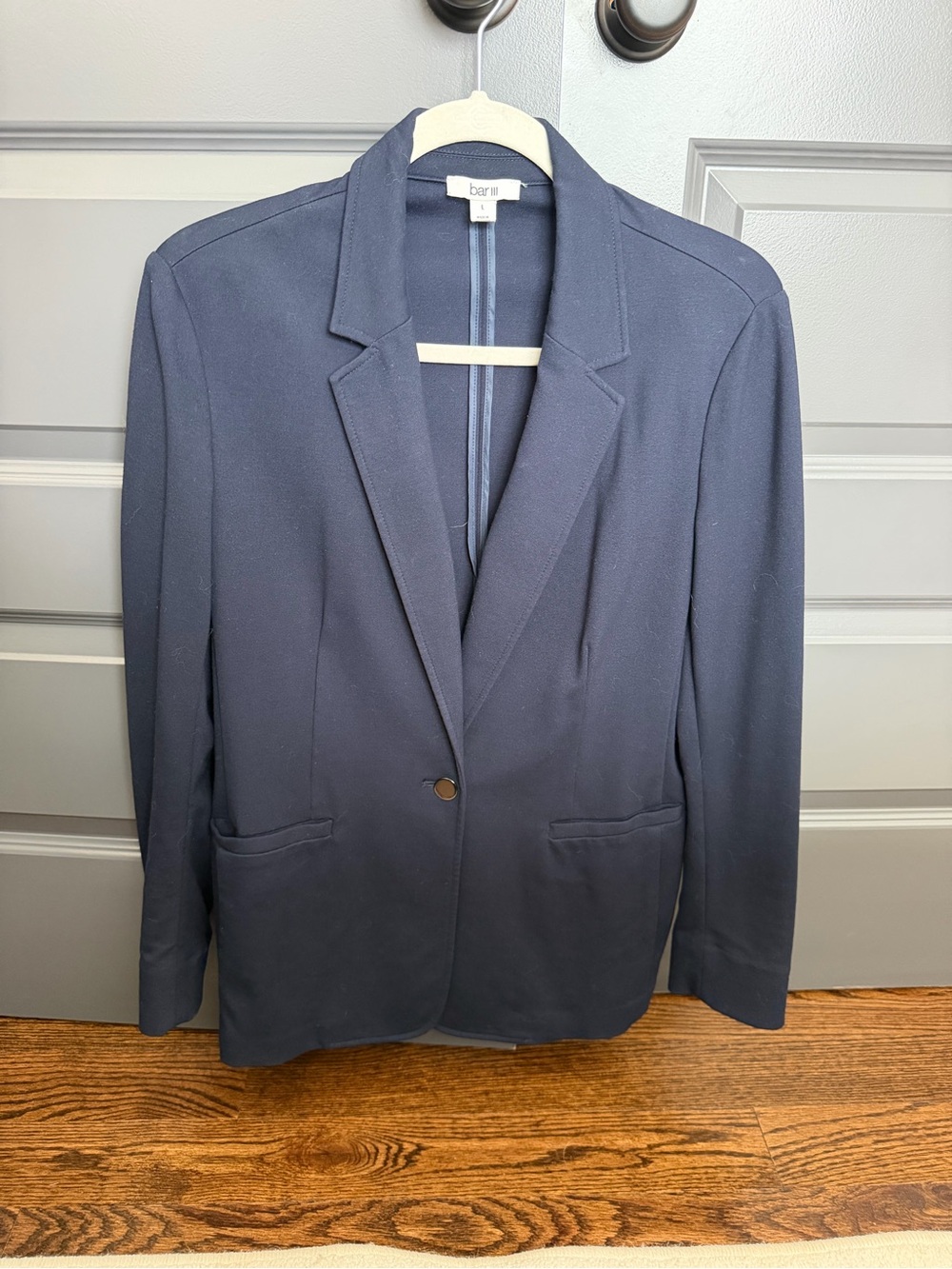 Bar III Dark Navy Single-Button Tailored Blazer